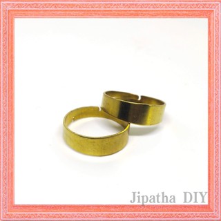 2x แหวนคุ่ แหวนทองเหลืองแท้ แหวนปรับขนาดได้ แหวนฟรีไซด์