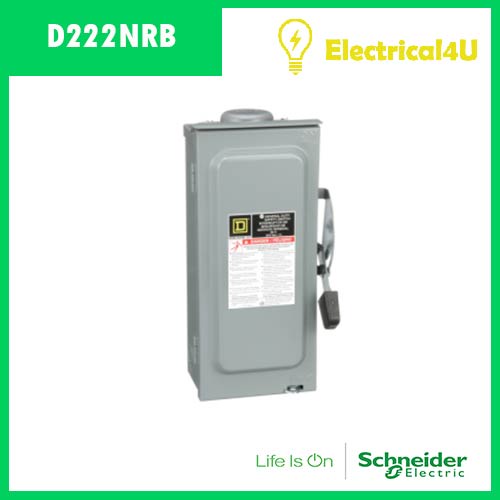 schneider-electric-d222nrb-เซฟตี้-สวิตซ์-แบบติดตั้งฟิวส์ได้-สำหรับใช้ภายนอกอาคาร-60a-1เฟส-240v