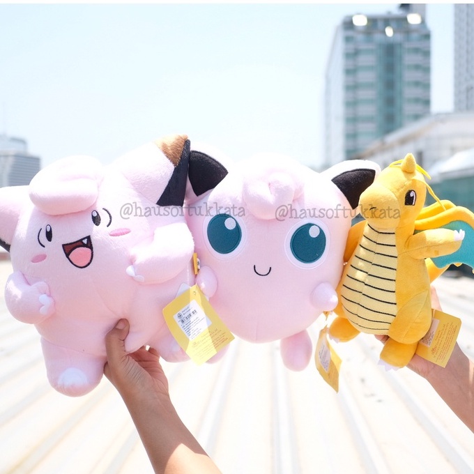 ภาพหน้าปกสินค้าตุ๊กตา Clefairy ปิปปี้ & Jigglypuff พูริน & Dragonnite ไคริว 10นิ้ว Pokemon โปเกม่อน โปเกมอน Type Normal