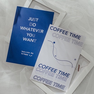 &lt;พร้อมส่ง&gt; การ์ดCoffee time พร็อบตกแต่ง 14.8*20ซม (A5) กระดาษการ์ด ถ่ายรูปสินค้า ประดับ การ์ดพร็อบ การ์ดตกแต่ง