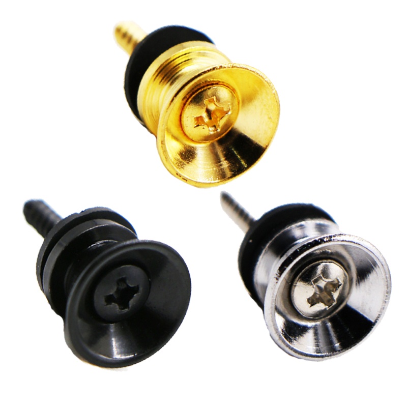 Guitar Strap Tail Nail Lock Button Pegs Lock Button Bolts Metal End ...