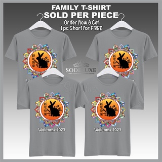 ☒✜TAYTAYFINDS|FAMILY TSHIRT SET YEAR 2023 YEAR OF THE RABBIT Family Tshirt Matching Tshirt 2023 Newเสื้อยืด