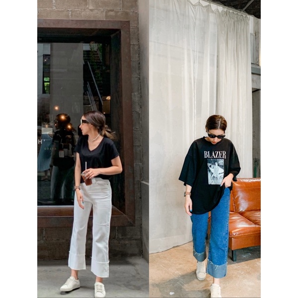 208-tgt-x-jeans-ยีนส์พับขา-ขาว-ยีนส์