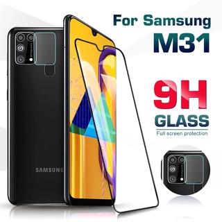 ส่งทั่วไทย ตรงรุ่น ได้แป็นชุด 2in1 Samsung galaxy M31 ฟิล์มเลนส์กล้อง ฟิล์มกระจกเต็มจอขอบดำ ฟิล์มกันกระแทก