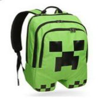 กระเป๋าเป้สะพายหลัง ผ้าออกซ์ฟอร์ด ลาย Minecraft Creeper สีเขียว เหมาะกับการเดินทาง ใส่แล็ปท็อป หนังสือ สําหรับเด็กนักเรียน วันปีใหม่ คริสต์มาส