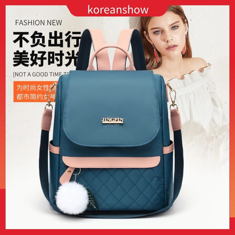 ภาพหน้าปกสินค้ากระเป๋าเป้ สไตล์เกาหลี ใบใหญ่ กันน้ำ แฟชั่นสำหรับผู้หญิง จากร้าน koreanshow.th บน Shopee