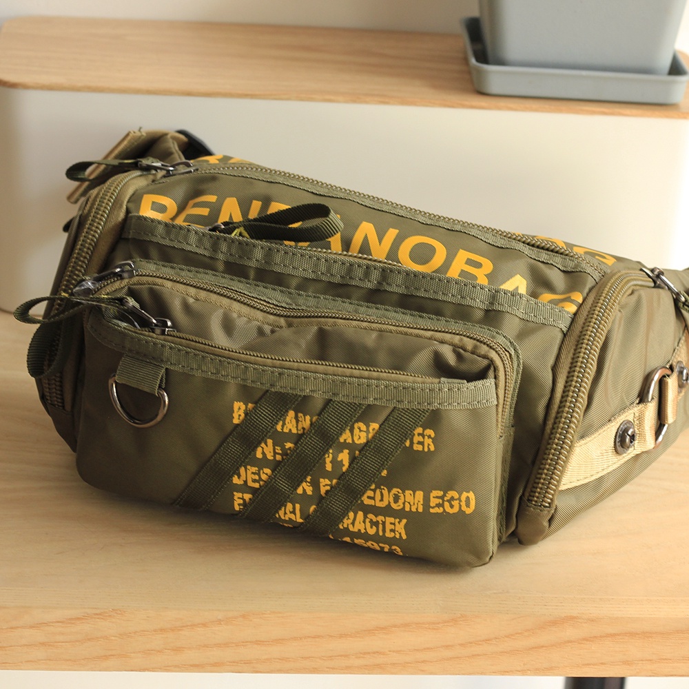 กระเป๋า-รุ่น-zy631-กระเป๋าใบคาดเอว-ใบใหญ่-ช่องเยอะ-ใส่ได้หลายช่อง-กระเป๋าแนวทหาร