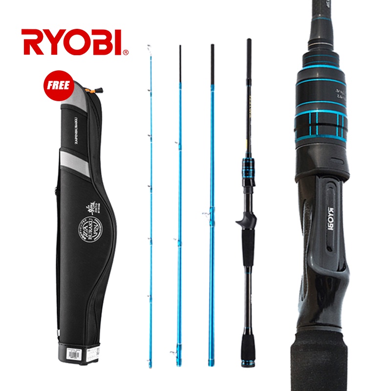 Ryobi NUM ONE คันเบ็ดตกปลาคาร์บอน แบบพกพา 4 ส่วน 1.8 ม. 2.1 ม. 2.4 ม. M ...