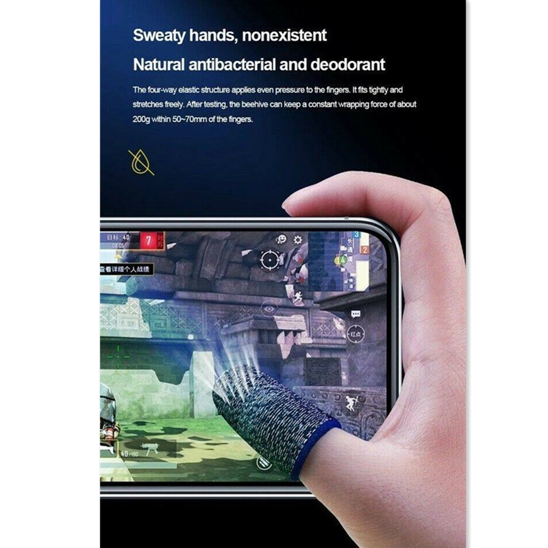 ภาพหน้าปกสินค้าฝาครอบนิ้วระบายอากาศตัวควบคุมเกมปลอกนิ้วสำหรับ Pubg Sweat Proof Non-Scratch Touch Screen Gaming Thumb ถุงมือ New SK100127 จากร้าน iowa234.th บน Shopee