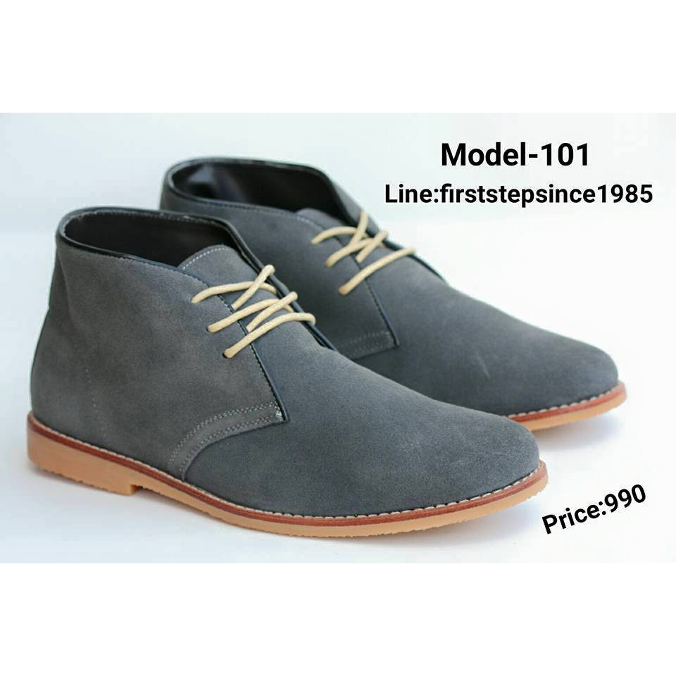 firststepsince-รองเท้าหนังแท้-model-101-สีเทา