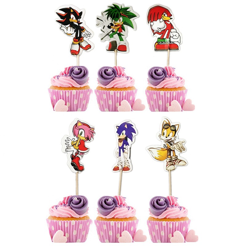 24pcs-sonic-the-hedgehog-party-cupcake-topper-picks-cake-decoration-kids-birthday-party-favor-party-supply