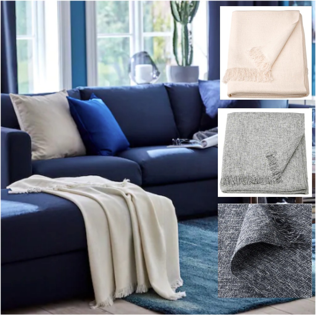 IKEA INGRUN อิงรุน ผ้าคลุม 130x170 ซม. อิเกีย ผ้าห่ม ผ้าคลุมเตียง ...
