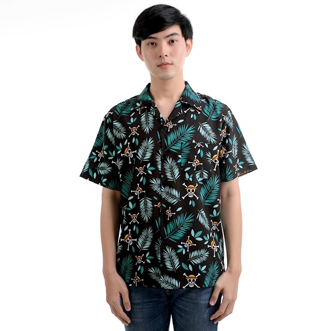ภาพหน้าปกสินค้าDextreme เสื้อฮาวายวันพีซ (DOP-721) Hawaii shirt Icon ลายใบไม้ จากร้าน shop.dexclub.com บน Shopee