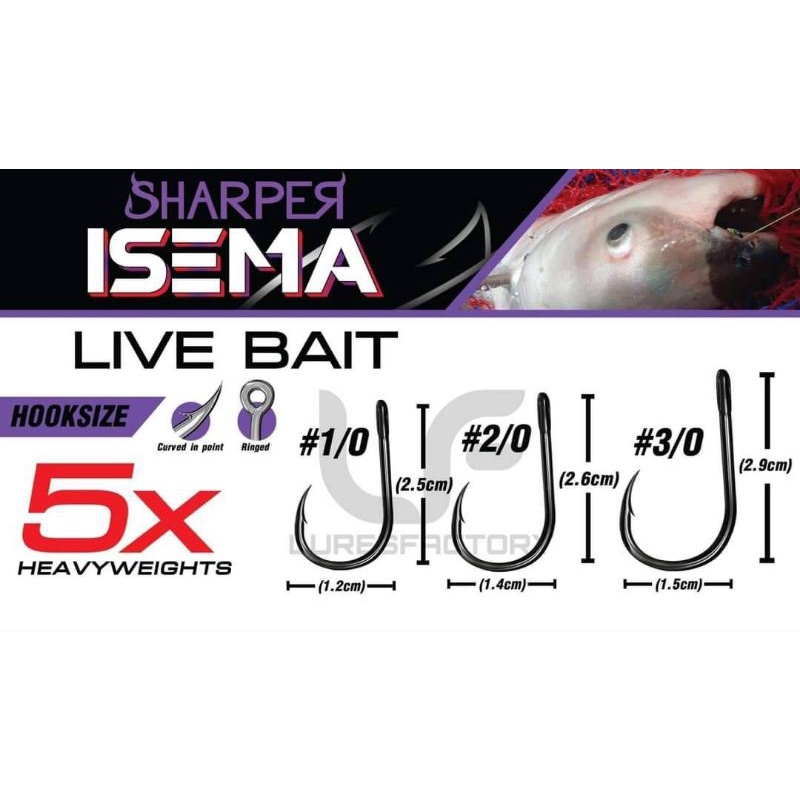 เบ็ดตกปลาบึกseama-เบ็ด-อิเซมา-ตูดหว่ง-lf-live-bait-5x-heavy-weights