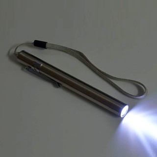 ปากกาไฟฉายสเตนเลส ขนาดเล็ก แบบชาร์จ USB