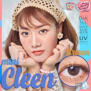 ✨Mini clean brown (Kitty Kawaii) ขนาดมินิ mini ☀️กรองแสง uv ✔️เลนส์แท้จดทะเบียนถูกต้อง (บิ๊กอาย คอนแทคเลนส์ Bigeye)