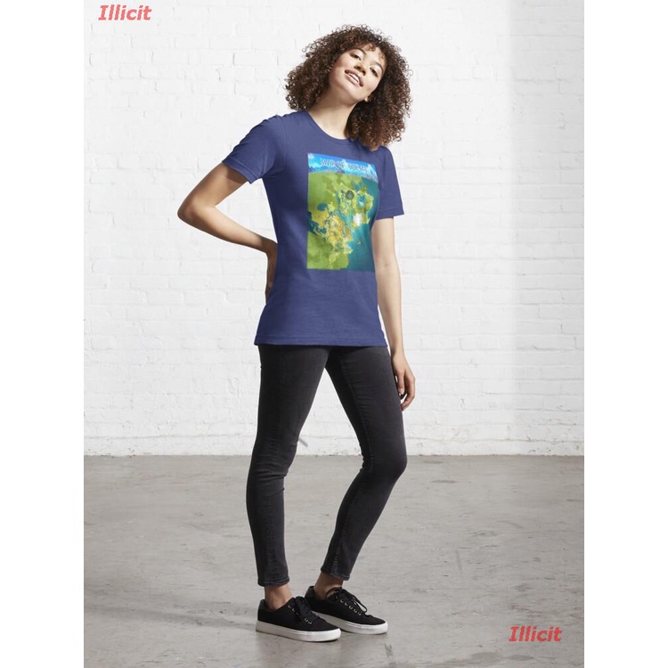 illicit-เสื้อยืดกีฬา-genshin-impact-world-map-essential-t-shirt-mens-womens-t-shirts