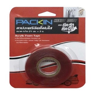 Adhesive tape DOUBLE-SIDED ACRYLIC FOAM TAPE PACK IN 21MMX3M Stationary equipment Home use เทปกาว อุปกรณ์ เทปกาวอะคริลิก