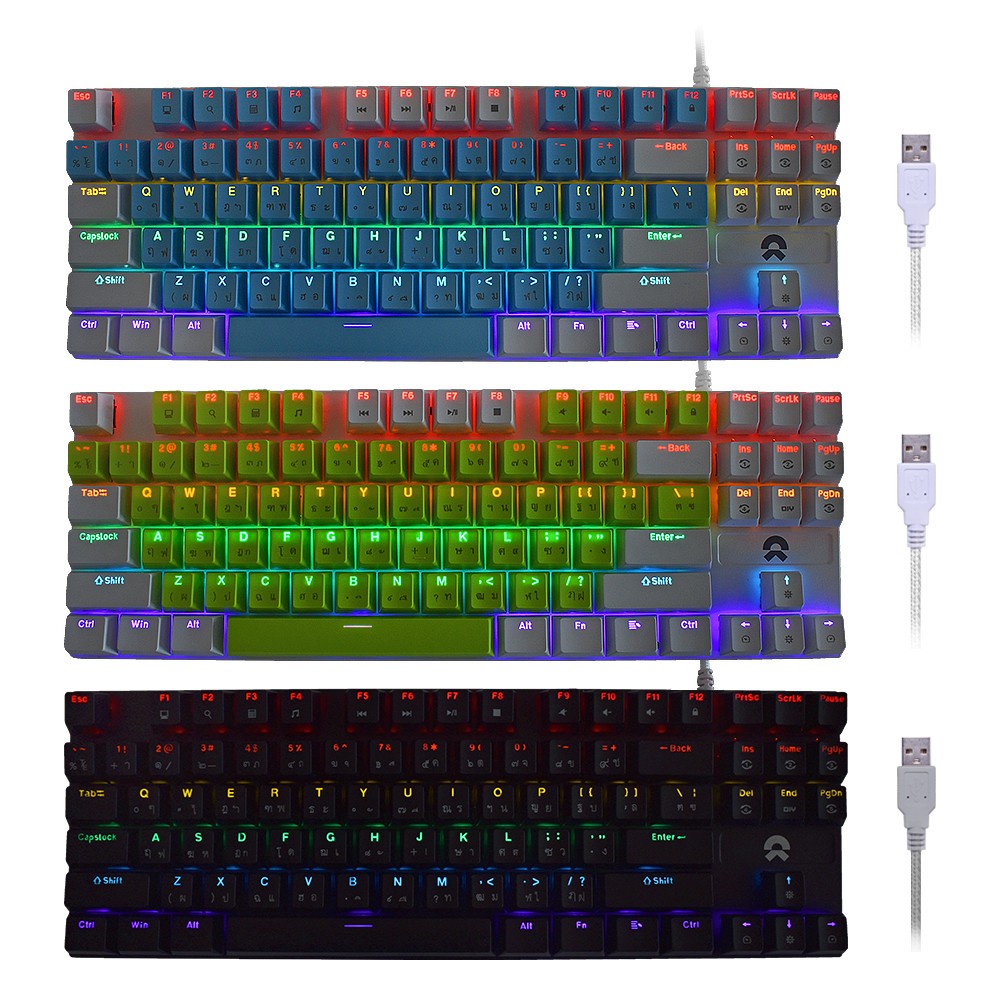 ภาพหน้าปกสินค้าส่งเร็ว OKER K425 GAMING KEYBOARD MIXED BACKLIT Blue switch คีย์บอร์ด เกมมิ่ง ไฟสวย แมคคานิคอล บลูสวิช DM 425 จากร้าน dm_deemark_so_good บน Shopee