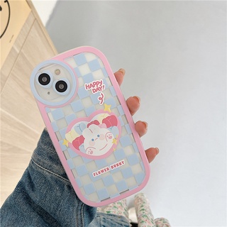 เคสป้องกันโทรศัพท์มือถือ แบบนิ่ม ลายกระต่าย สําหรับ Apple Iphone 11 12promax 678plus xs xr 13mini