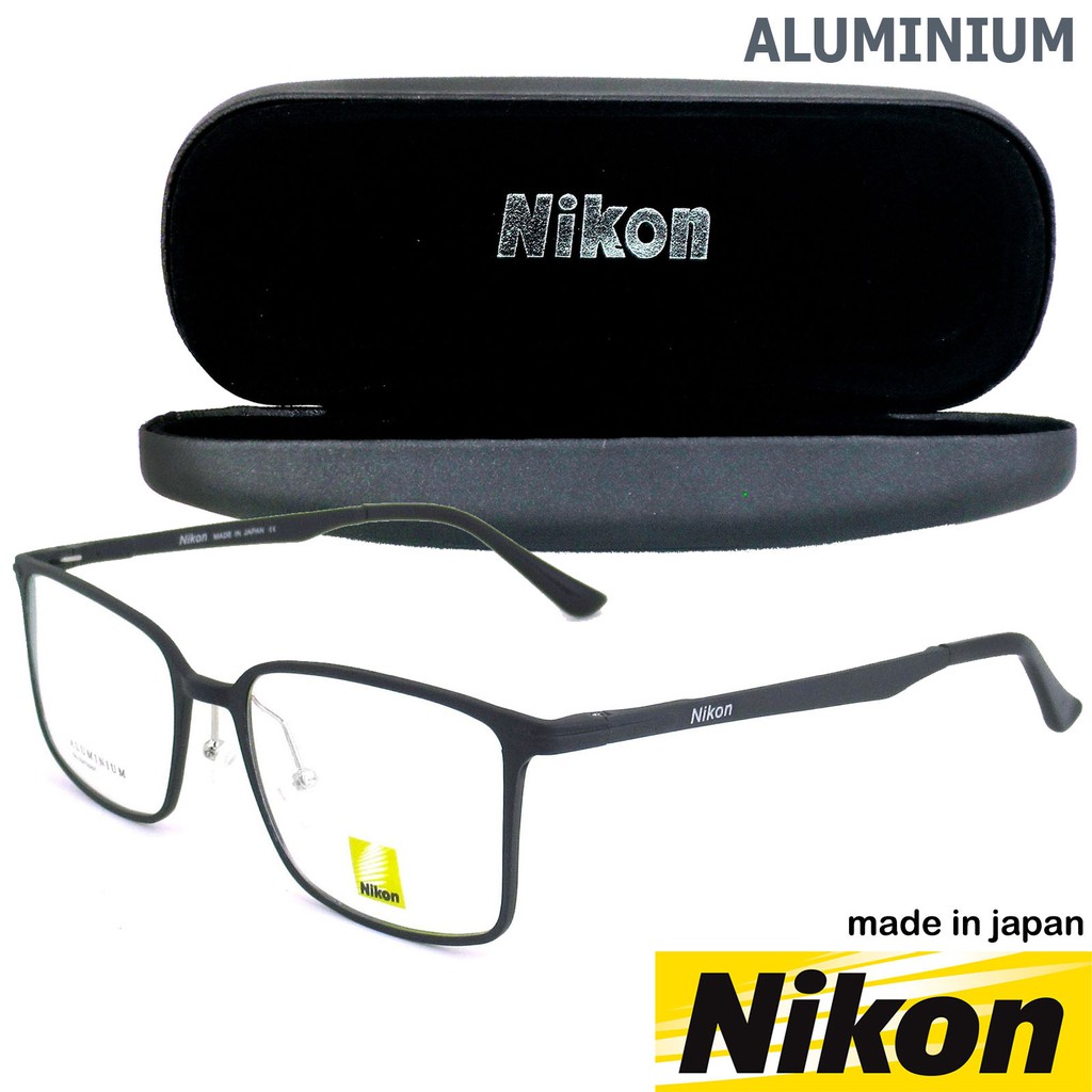 nikon-แว่นตารุ่น-6302-c-1-สีดำ-กรอบเต็ม-ขาสปริง-วัสดุ-อลูมิเนียม-สำหรับตัดเลนส์