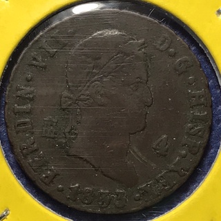 No.60837 ปี1833 สเปน 4 MARAVEDIS เหรียญสะสม เหรียญต่างประเทศ เหรียญเก่า หายาก ราคาถูก