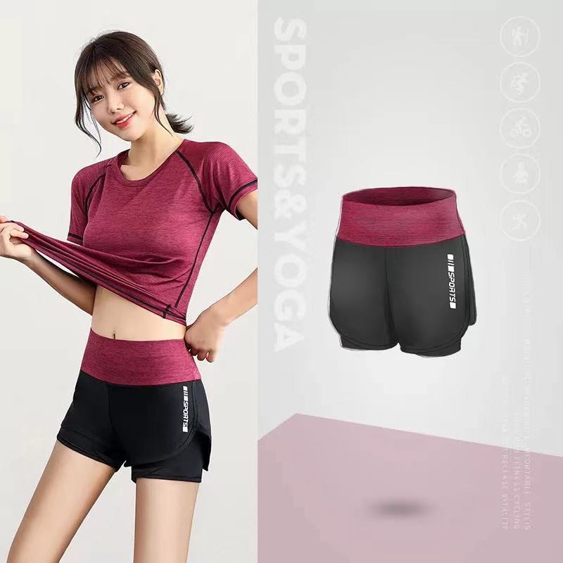 ภาพหน้าปกสินค้า(YOGA-013) กางเกงออกกำลังกายผู้หญิงขาสั้น กางเกงโยคะขาสั้น กางเกงมีซับในไม่โป๊ใส่สบาย จากร้าน arayalady บน Shopee
