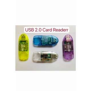Usb 2.0 SD Card Reader เครื่องอ่านการ์ดขนาดเล็กโปร่งใสเครื่องอ่านการ์ดหน่วยความจำ For SD MMC SDHC