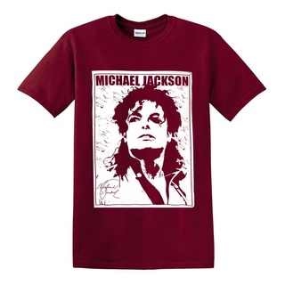 เสื้อยืดผ้าฝ้ายCOTTON เสื้อยืด พิมพ์ลาย Michael Jackson Signature King Of Pop Legend Icon music สไตล์ฮิปสเตอร์S-5XL