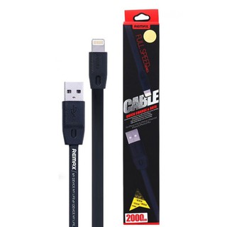 สายชาร์ต Remax 2M USB Cable Quick Charge  Data for iPhone 5/5s/6 2 เมตร (ฺBlack)