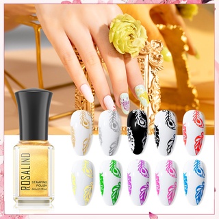 &lt;Sale&gt; 6ml Nail Varnish Natural Drying Easy to Apply Portable Beauty Stamping Nail Polish for Women