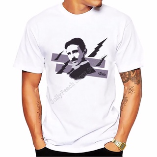 เสื้อยืดลําลอง ผ้าฝ้าย แขนสั้น คอกลม พิมพ์ลาย Nikola Tesla Head port แฟชั่นฤดูร้อน สําหรับผู้ชาย 2022