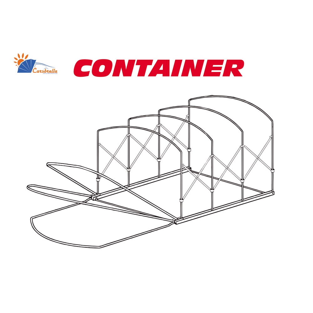 โรงจอดรถสำเร็จรูป-carsbrella-รุ่น-container-size-s-สำหรับจอดรถยนต์ขนาดเล็ก-กลาง-ประกอบและติดตั้งง่าย