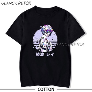 01 เสื้อยืดแขนสั้นพิมพ์ลาย Ayanami Rei Amine เสื้อยืดแฟชั่น