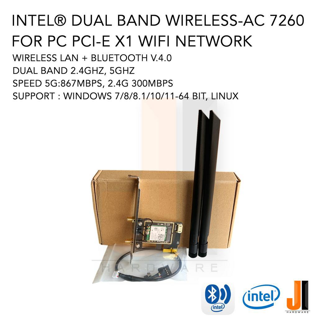 Intel® Dual Band Wireless-AC 7260 PCI-e x1 wifi network wireless lan ...