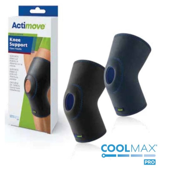 actimove-knee-support-อุปกรณ์พยุงเข่า-ชนิดเปิดหัวเข่า-บรรจุ-1-ชิ้น-สีดำ-สินค้าไม่รับเปลี่ยนคืนทุกกรณี