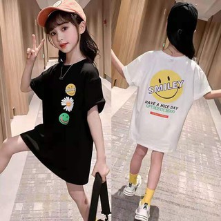 สินค้า *พร้อมส่ง*Babykidsเสื้อผ้าเด็กสไตส์เกาหลีปี2021เสื้อเดรศ กระโปรงทรงหลวมคอตตอน100%ผ้านุ่มใส่สบาย ลายน่ารักน่าใส่