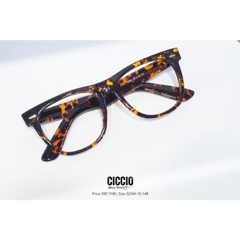 ciccio-กรอบแว่นทรง-wayfarer-สีน้ำตาลกระ