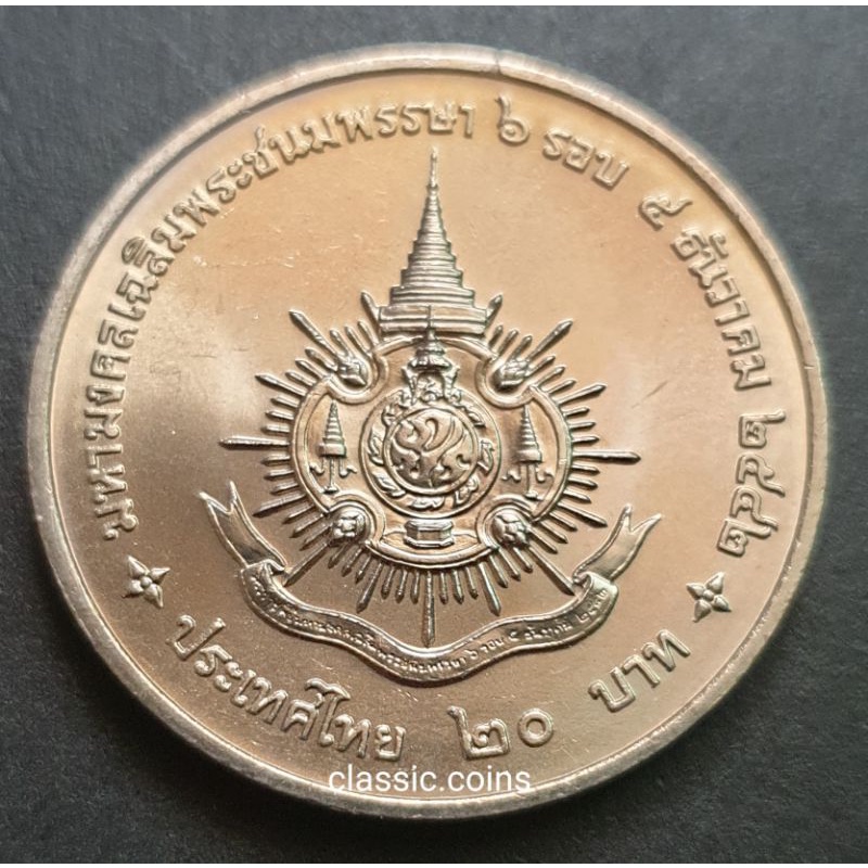 เหรียญ-20-บาท-พระบาทสมเด็จพระปรมินทรมหาภูมิพลอดุลยเดช-พระชนมพรรษา-6-รอบ-พ-ศ-2542-ไม่ผ่านใช้