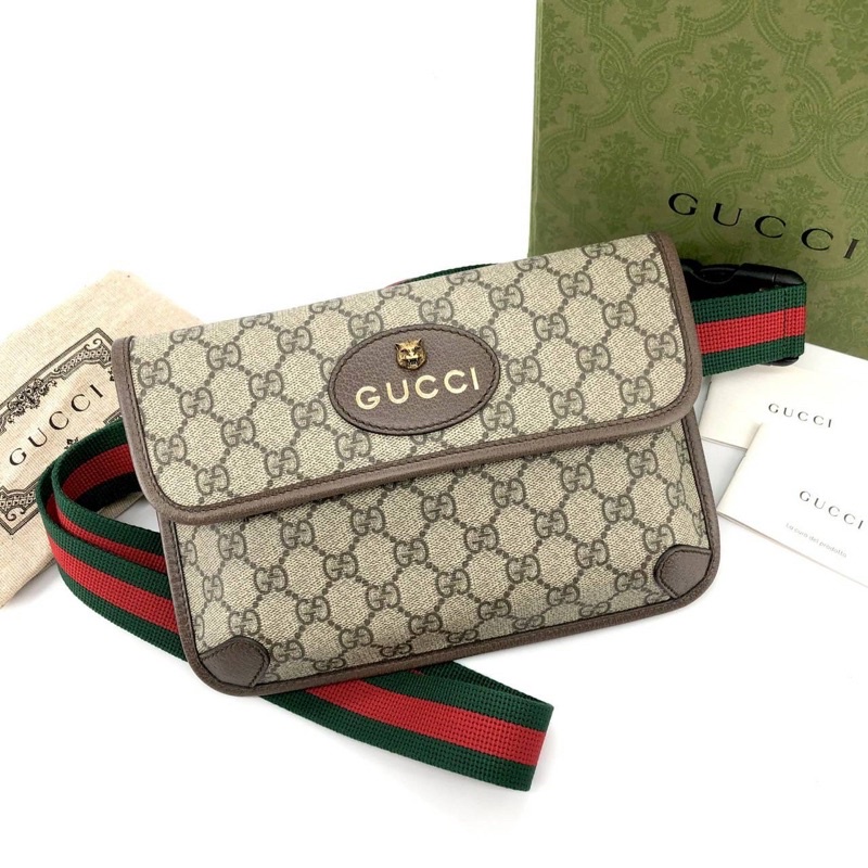 พร้อมส่งไทย-new-gucci-gg-supreme-belt-bag-รุ่นแม่แพท-มือ-1-ของแท้