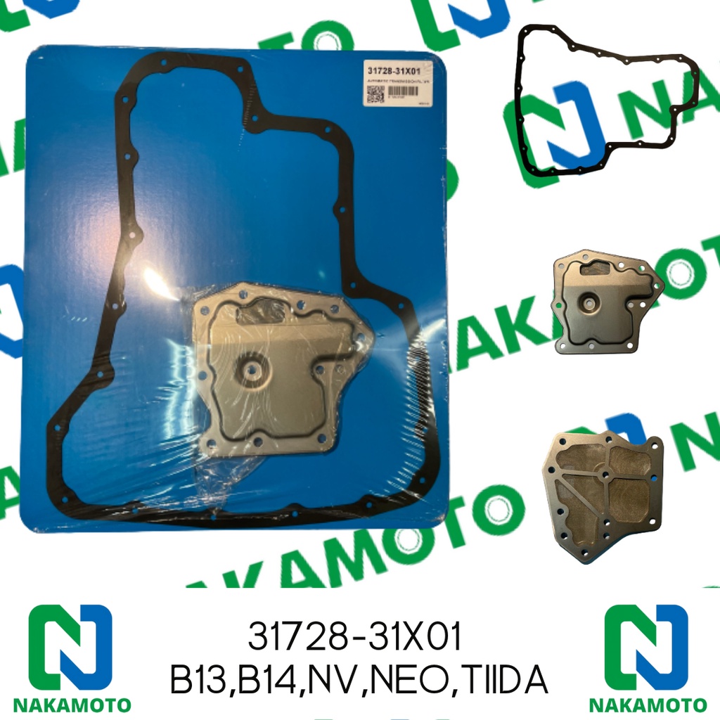 nakamoto-กรองน้ำมันเกียร์ออโต้พร้อมปะเก็น-สำหรับรถ-nissan-sunny-b13-b14-90-98-neo-00-05-nv-94