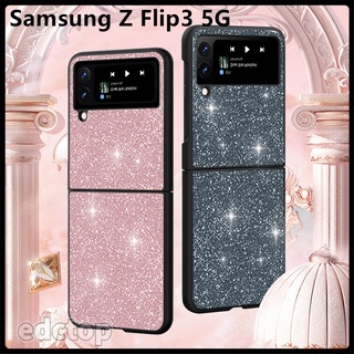 Samsung Z Flip3 5G Case Galaxy Flip 3 Shockproof Coque FundasZFlip3 Case Luxury Bling Sparkle Glitter Hard PC Cover
