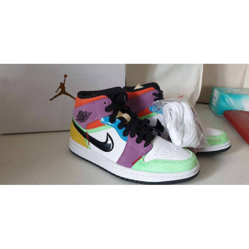 Nike air jordan 1 mid multicolor womens hot sale