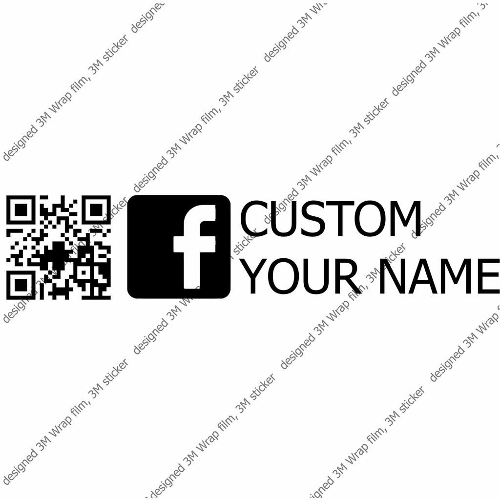 เฟสบุ๊ค-สติ๊กเกอร์-3m-ลอกออกไม่มีคราบกาว-facebook-qr-code-with-custom-your-name-removable-3m-sticker