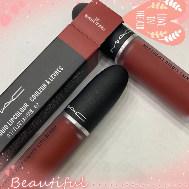 MAC Powder Kiss Liquid Lipcolour 5ml991chili Shopee Thailand