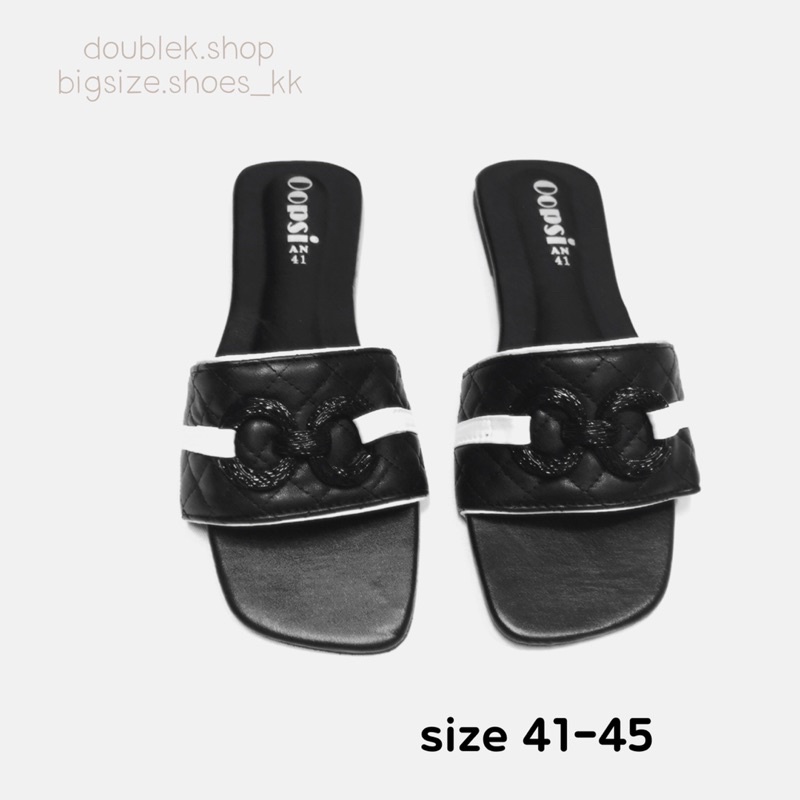 149-พร้อมส่ง-ไซส์ใหญ่-41-45-แตะสวม-ส้นแบน