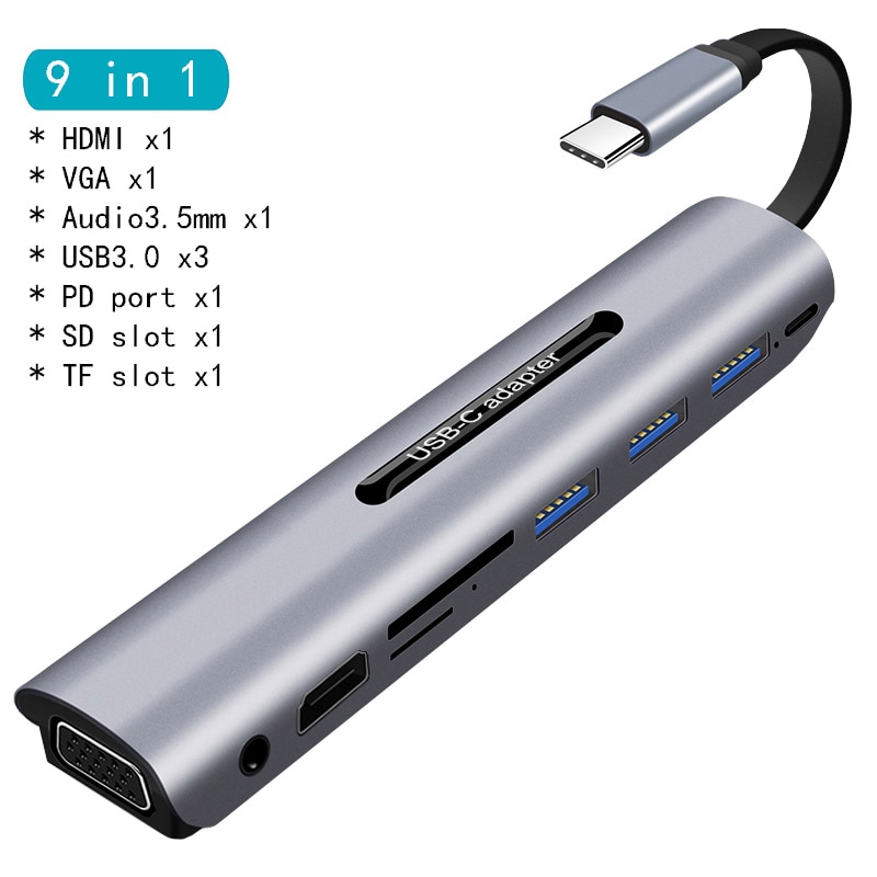 9-in-1-docking-station-with-type-c-plug-hdmi-vga-usb-power-delivery-hub