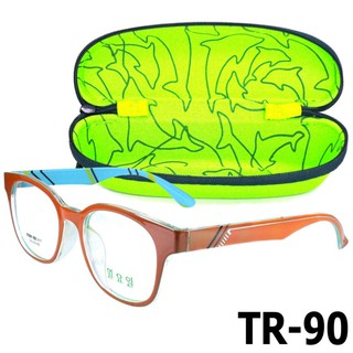TR-90 แว่นตา รุ่น 3017 สีน้ำตาลขาฟ้า วัสดุ TR-90 100% (KOREADESIGN)