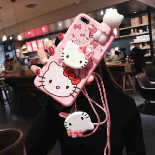 Cases Vivo Y65 X21 Y11 Y12 S1 Y15 X20 Plus Y17 Y91c Y97 X23 X27 Z5x Z1 Pro Hello Kitty Cartoon Soft Strap Phone Casing