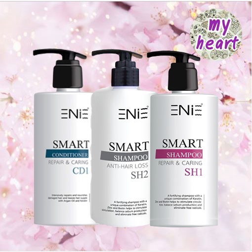 ภาพหน้าปกสินค้าEnie Smart Shampoo Repair & Caring SH1/Anti-Hair Loss SH2/Conditioner Repair & Caring CD1 320 ml สำหรับผมแห้ง หลุดร่วง